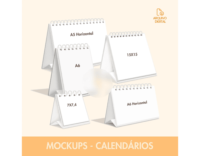 Arquivo Mockups Calendários para Photoshop - SARA