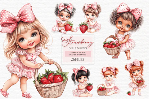 Kit Digital Moranguinho Baby - Aurora Clippart