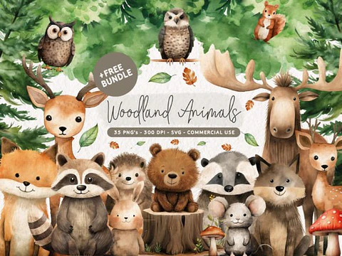 Kit Digital Animais da Floresta - Kioshi