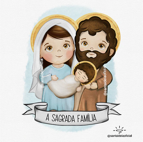 Kit Digital Sagrada Família Aquarela - Santa Ideia
