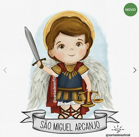 Kit Digital São Miguel Arcanjo Aquarela - Santa Ideia