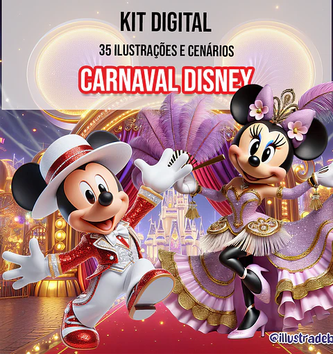 Kit Digital Carnaval Disney - ILUSTRADEB
