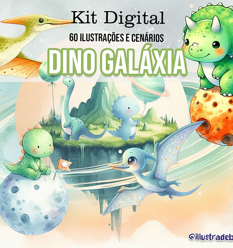 Kit Digital da Dino Galáxia - ilustradeb