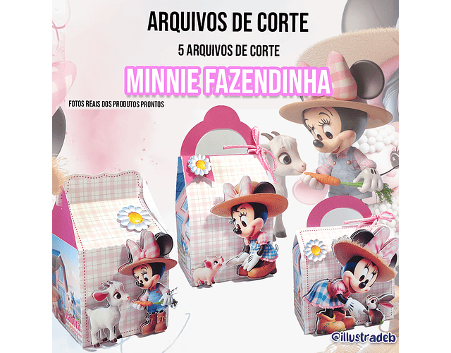 Arquivo de Corte Minnie Fazendinha - ilustradeb