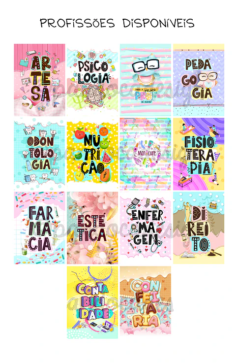 Kit Digital Capas Profissões - PANDOCA