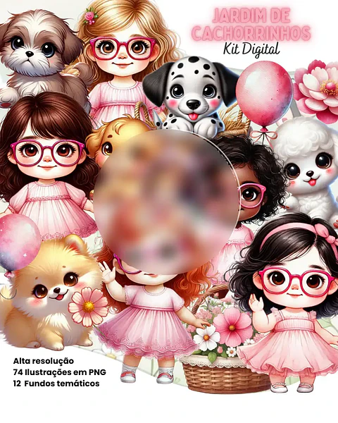 Kit Digital Jardim de Cachorrinhos - ETERNIZE