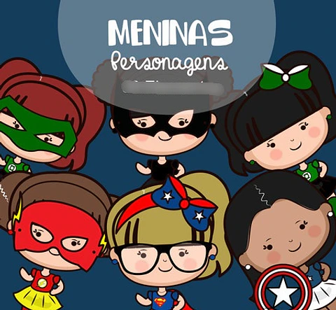 Kit Digital Meninas Personagens Heroínas
