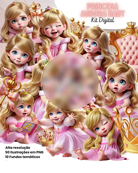 Kit Digital Aurora Baby Bela Adormecida - ETERNIZE