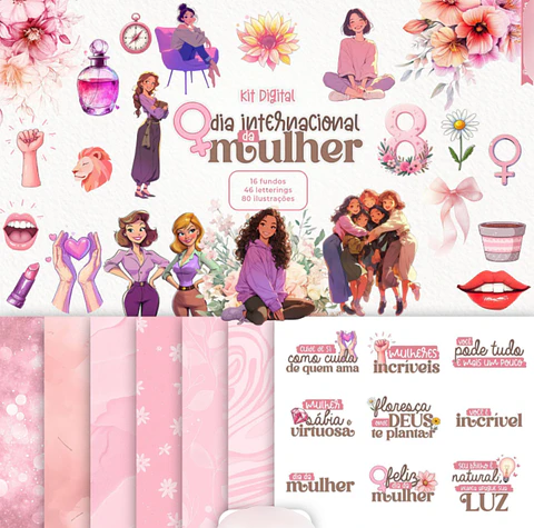 Kit Digital Dia da Mulher - AMARANTTO
