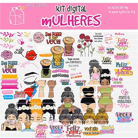 Kit Digital Dia da Mulher - A Sua Maneira Festas