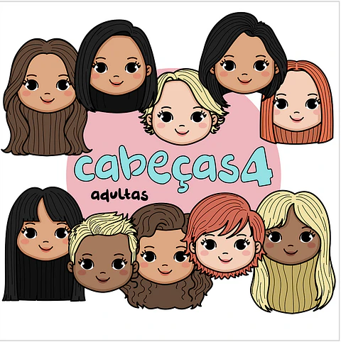 Kit Digital Cabeças Adultas 4 - FOFYS