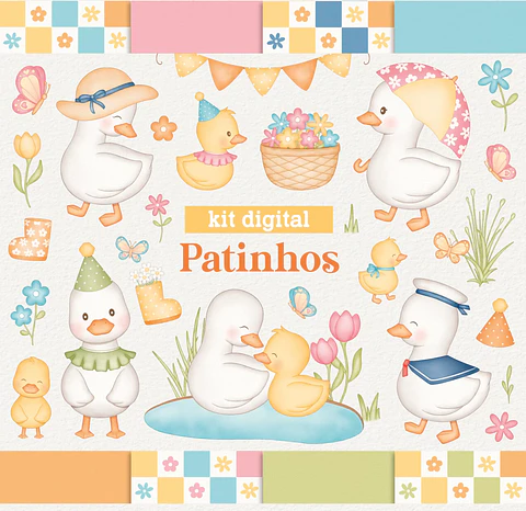 Kit Digital Patinhos Aquarela - DAIANE BARBOSA