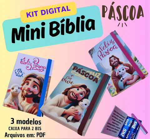 Kit Digital Páscoa Cristã Mini Bíblia 2 Bis - De Rocha 2