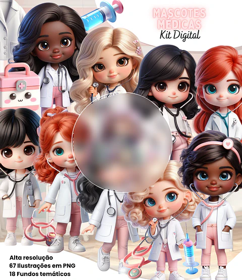 Kit Digital mascotes médicas - ETERNIZE