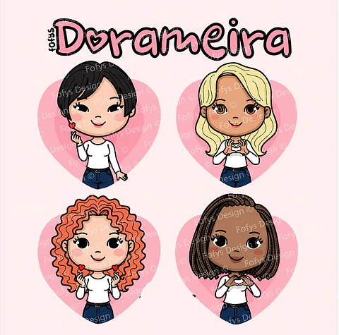 Kit Digital dorameiras somente corpinhos - FOFYS