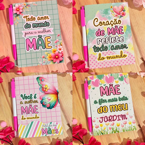 Arquivo dia das mães capa bloquinho A6 - GB ARQUIVOS