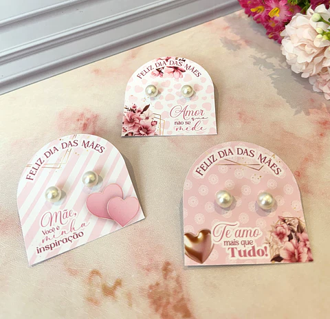 Arquivo dia das mães card brinco 