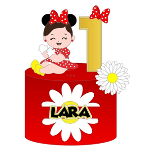 Arquivo topo de bolo - bebê Minnie 