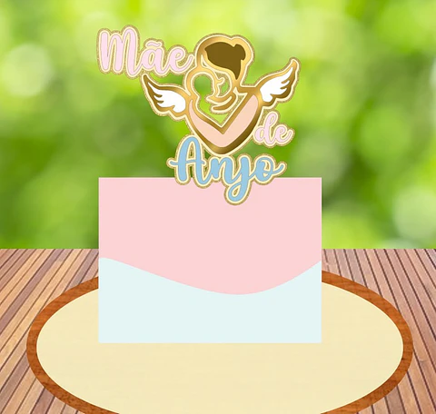 Arquivo topo de bolo - Dia das mães de anjo 