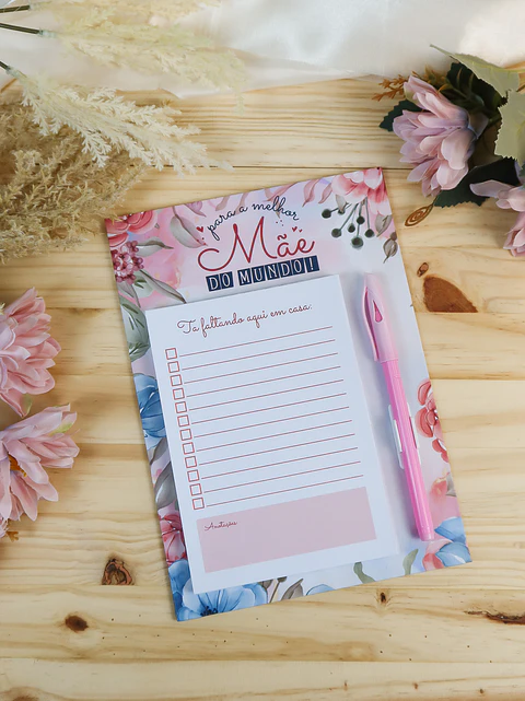 Arquivo dia das mães prancheta lista de compras 