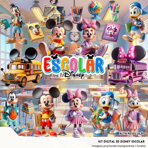 Kit Digital Disney escolar - FANDDY 
