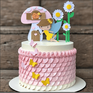 Arquivo topo de bolo fada e o cogumelo