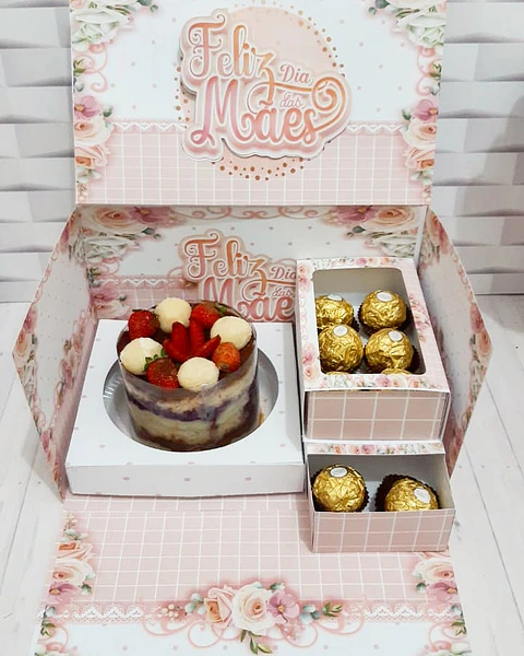 Arquivo Dia das Mães Caixa Explosção Bolo e Doces - Pamella