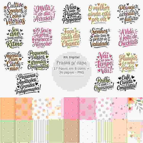 Kit Digital Frases Planejamento e Organização 