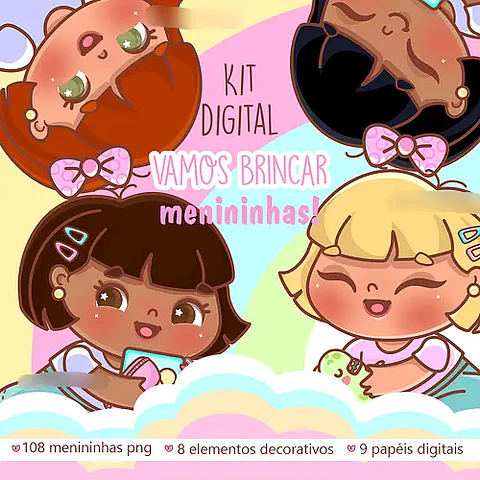 Kit Digital Vamos Brincar Menininhas - Amora Design