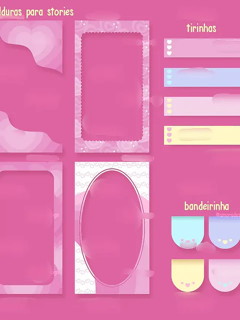 Kit Digital Pink Instagram - Amora Design 