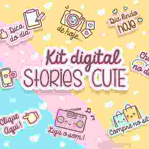 Kit Digital Stories Cute - Amora Design 