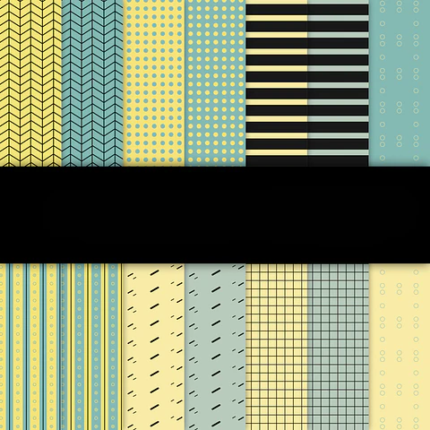 Kit Digital Papéis Básicos Amarelo e Verde