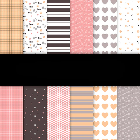 Kit Digital Papéis Básicos Cachorrinhos