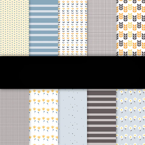 Kit Digital Papéis Básicos Floral