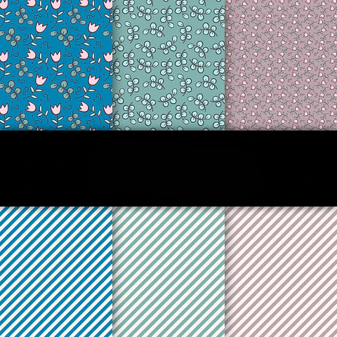 Kit Digital Papéis Básicos Floral 