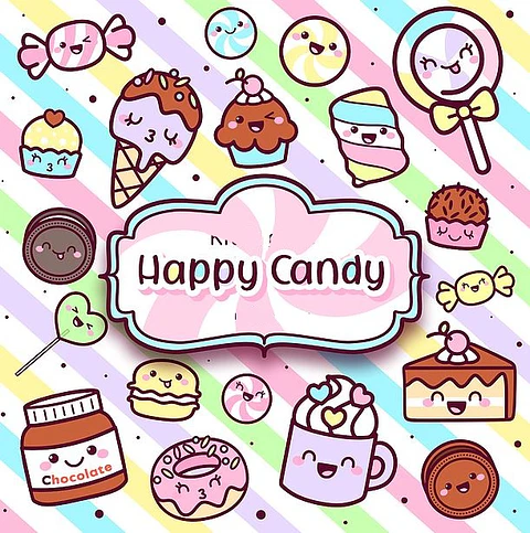 Kit Digital Happy Candy - Ana Flor 