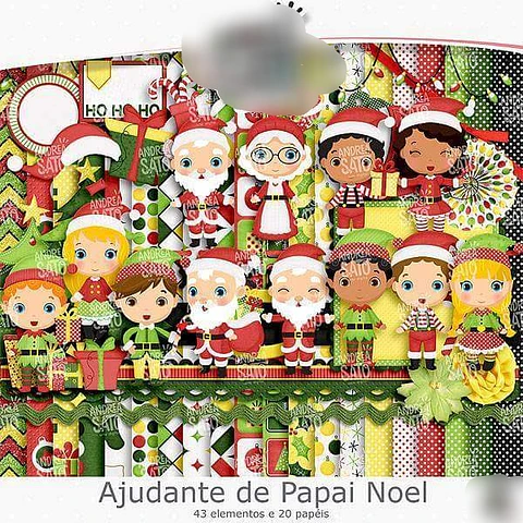 Kit Digital Ajudante de Papai Noel - Andrea Sato