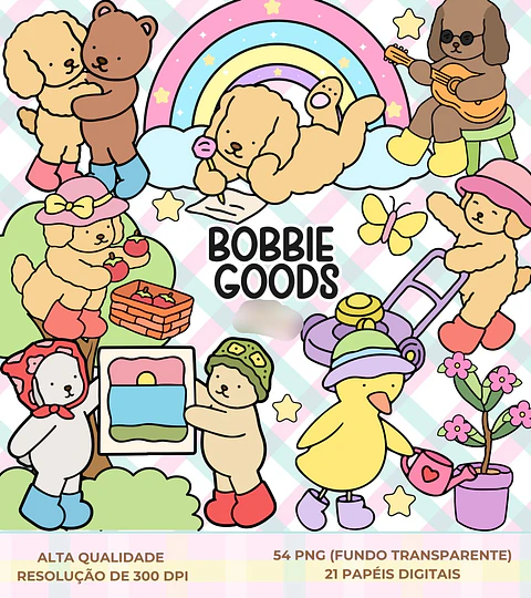 Kit Digital Bobbie Goods - Que Fofura 