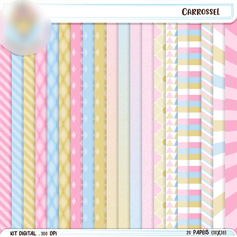 Kit Digital Carrossel - Balãozinho de Papel
