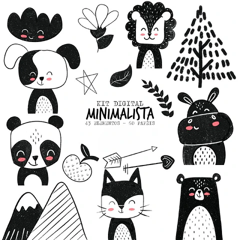 Kit Digital Combo Minimalista - Balãozinho de Papel 