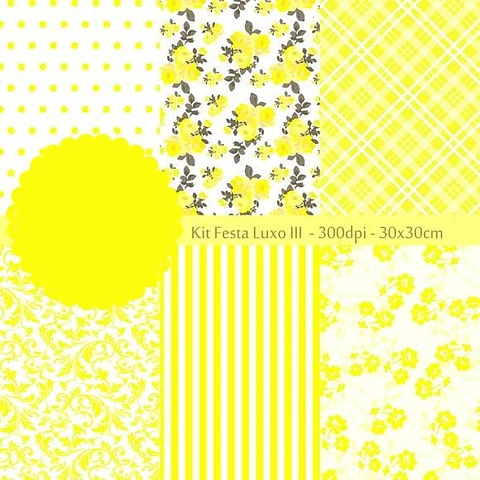 Kit Digital Festa Luxo Papéis lll - Bela Artes 