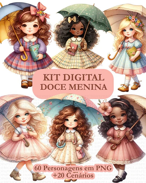Kit Digital Doce Menina 