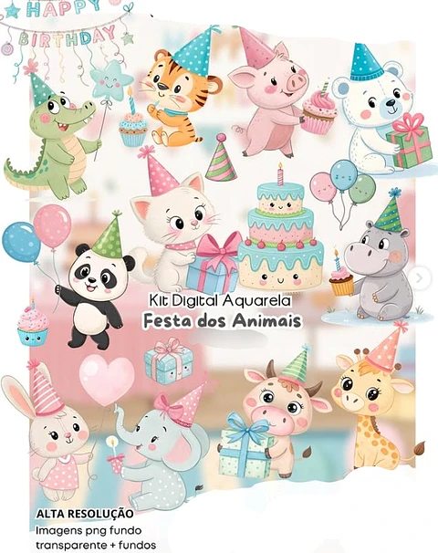 Kit Digital Festa dos Animais - Fanddy 