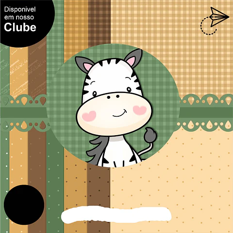 Kit Digital Barrinha e Papéis Safari - Boneca Digital