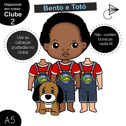 Kit Digital Bento e Toto - Boneca Digital