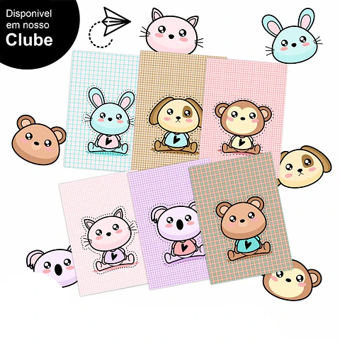 Kit Digital Bichinhos Kawai - Boneca Digital