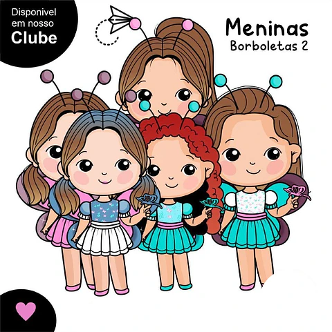 Kit Digital Borboletas 2 - Boneca Digital