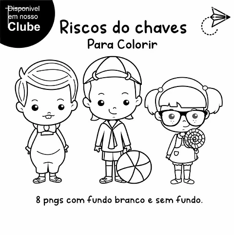 Kit Digital Chaves Contorno - Boneca Digital