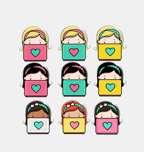 Kit Digital Meninas com Notebook 3 - Boneca Digital