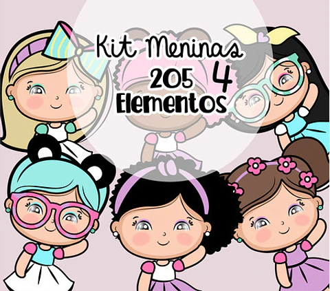 Kit Digiital Meninas 4 - Boneca Digital